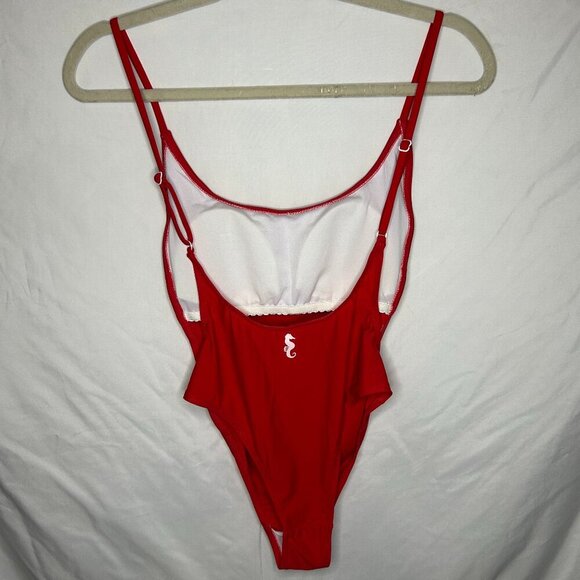 Sunny Co Clothing Red One-Piece Swimsuit | Medium Made In USA‎ 🇺🇸 - Picture 2 of 4